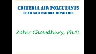 Criteria Pollutants Lead and CO