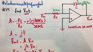 #25 FE-PE Exam Prep | Inverting Amplifier | Find output voltage