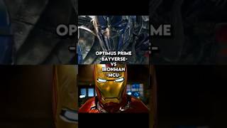 Iron man Marvel Vs Optimus Prime Bayverse #marvel #transformers #shorts