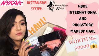 Huge Makeup Haul / worth Rs. 30000 / nykaa/ instagram stores/ drugstoremakeup/ internationalmakeup