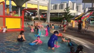 Dechhen sherpa  playing Sengkang Swimming complex Singapore