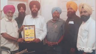 Human Rights Munch India valo Santokh Singh maneger gurudwara Barth Sahib nu kita sammanit.