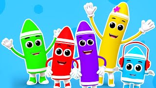 Five Little Crayons, Learning Videos and Nursery Rhymes for Kids