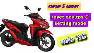 cara reset ecu, reset tps dan setting mode honda vario 125