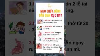 Mẹo dân gian chữa bệnh | Bác sĩ Trang #bácsĩtrang #phongthuy #drstrang