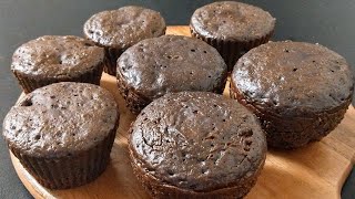 Soft & Fluffy Chocolate Cup Cakes | Tasty Chocolate Muffins | No Egg | No Oven | No Oil | No Butter