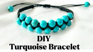 Quick and easy bracelet tutorial using beads | Macrame bracelet making ideas for beginners