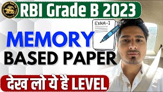 RBI Grade B Previous Year Question Paper 2023 | Memory Based RBI Grade B Notification | Vijay Mishra