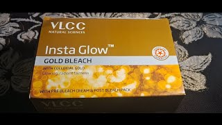 VLCC insta glow  gold  bleach cream review  ...👌vlcc insta glow bleach ✨️ best bleach cream review