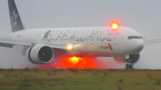 Water Spray Landing in Paris CDG airport!