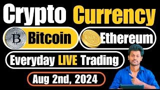 Bitcoin Live Trading 2-Aug-2024 | Live Crypto Currency Futures & Options in Telugu