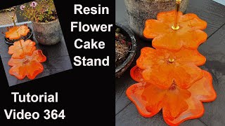 Resin Flower Cake Stand/ Start to Finish/ Beautiful Orange