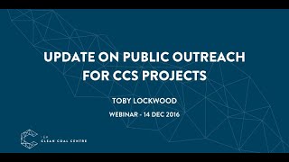 Update on public outreach for CCS projects | IEACCC Webinars