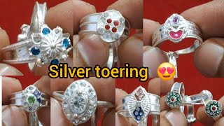 2024 latest Silver ToeRing  designs |  चांदी की bichiya new design || #toering #silvertoerings