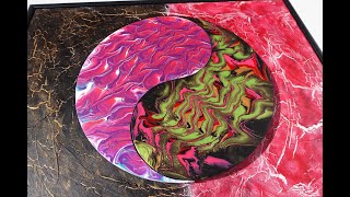 Yin Yang Acrylic Art #acrylicart #fluidart #acrylicpouring #satisfyingvideo #yinyangart #art