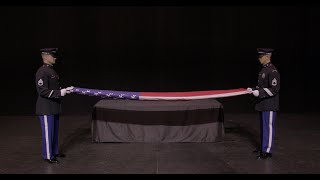 How to fold a U.S. flag for military funeral ceremony | West Point Band