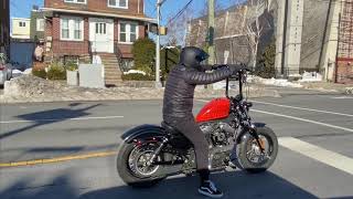 Harley Davidson Sportster Forty Eight with "STRAIGHT PIPES"