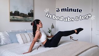 3 MIN LOWER ABS & LEGS WORKOUT IN BED // lose belly fat at home