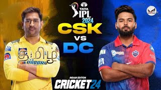 IPL 2024 : Chennai vs Delhi Match | CSK Vs  DC 2024 | Cricket 24 | IPL Match 11 | Prisri Gamer