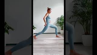 Отстройка асаны Воин 1- Вирабхадрасана #yoga #fitness