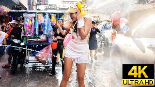 Pattaya Soi 6 Songkran 4K Walk , Songkran Festival Thailand 2024.