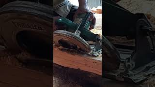 cutting cover wood with electric saw tools.