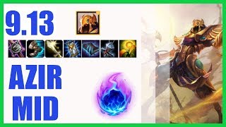 Azir Mid Ranked Challenger Build 9.13 - KR Grandmaster