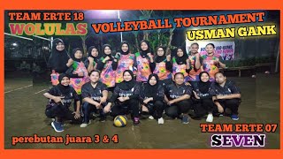 set ke 1 WOLULAS VS SEVEN permainan saling kejar poin ke-2 team