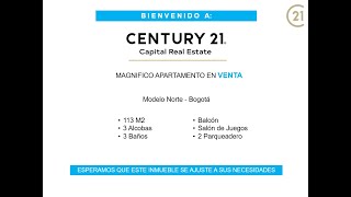 CENTURY 21 - Capital Real Estate - Apartamento en Venta-Modelo Norte- Bogotá