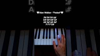 Faded!!! piano tutorial!!! #shorts #tutorial #faded #alanwalker #trending #piano #music #op #short