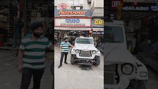 White Mahindra Thar modified