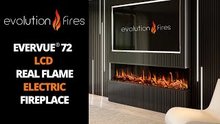 Evolution Fires Evervue 72 LCD Real Flame Electric Fireplace.