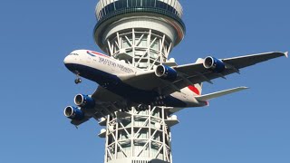 Very Impossible Landing at Tokyo -  airbus british airways a380 plane