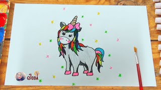 How To Draw A Cute Unicorn Very Easy