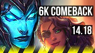 KALISTA & Leona vs SAMIRA & Taric (ADC) | 6k comeback, Dominating | EUW Master | 14.18