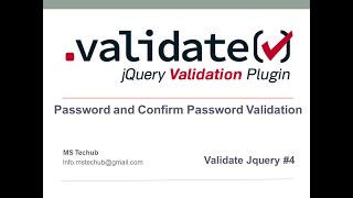 JQUERY VALIDATION OF PASSWORD AND CONFIRM PASSWORD