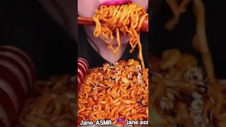 ASMR EATING RAMEN WITH HOTDOG