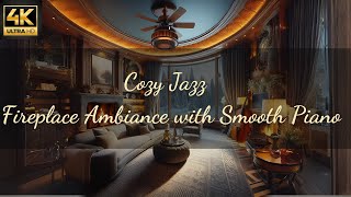 Cozy Jazz – Fireplace Ambiance with Smooth Piano