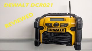 REVIEW OF THE DEWALT DCR021 DAB FM + AUX RADIO.