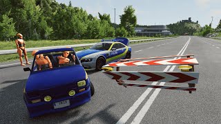 Police Chase Close Road Crash [ BestCrash ] BeamNG drive