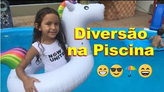 Jujuba brincando dentro da piscina no Sítio do Tororó [desafio da piscina]