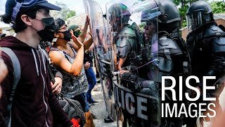 Right-wing groups and ANTIFA protesters clash in Stone Mountain