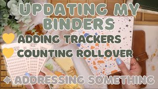 Updating My Binders & Counting Rollover + Addressing Something | New Trackers | 24 Year Old Budgets