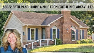 3BD/2.5BTH Ranch Home Near Exit 11 in Clarksville, TN