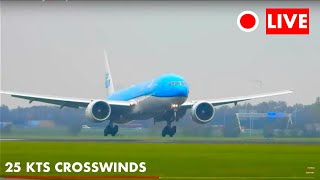 LIVE Streaming 🔴 STORMY ARRIVALS #SCHIPHOL AIRPORT