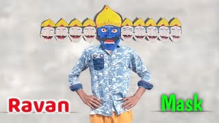 Ravan ka mask Kaise banate hain l How to make ravan at home l ravan banane ka tarika l ravan Mask l