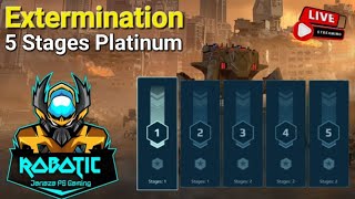 #warrobots Extermination 5 Stages Platinum, How to Beat it ?! Live