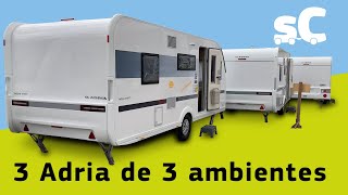 3 Caravanas Adria de tres ambientes