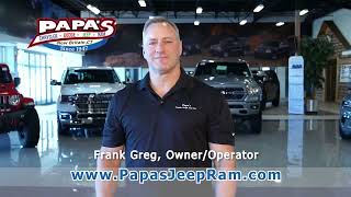 Jeep Ram Dodge Dealership New Britain, CT | Papas Treats You Right featuring GM Frank