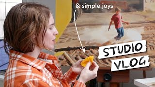 Staying Focused When Painting Feels Slow | simple days in my art studio